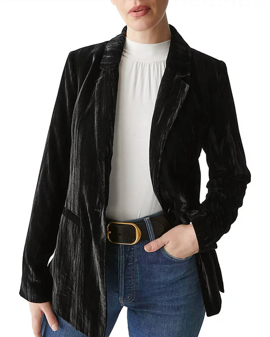 Michael Stars - Darby Longline Blazer In Crinkle Velvet