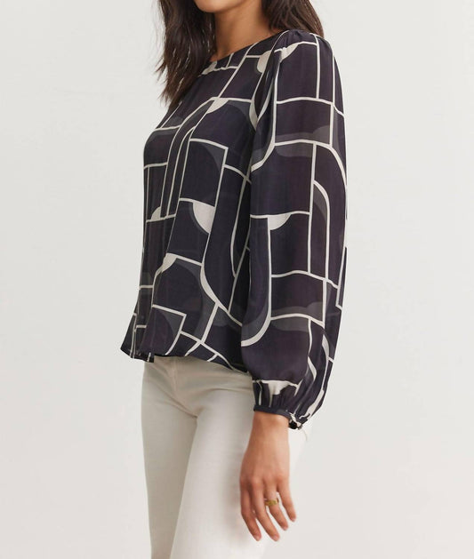 Velvet By Graham & Spencer - Bauhaus Print Desta Blouse