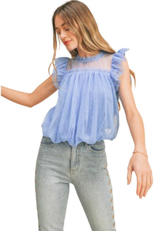 &Merci - Ruffle Detail Bubble Top