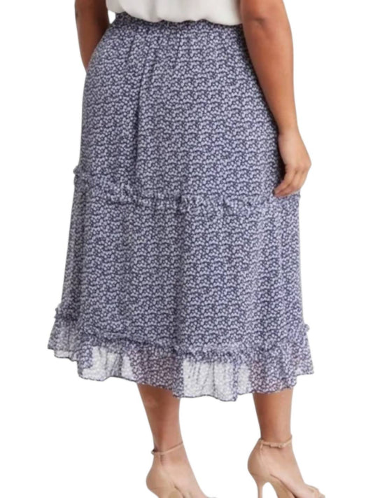 1.State - Floral Midi Skirt