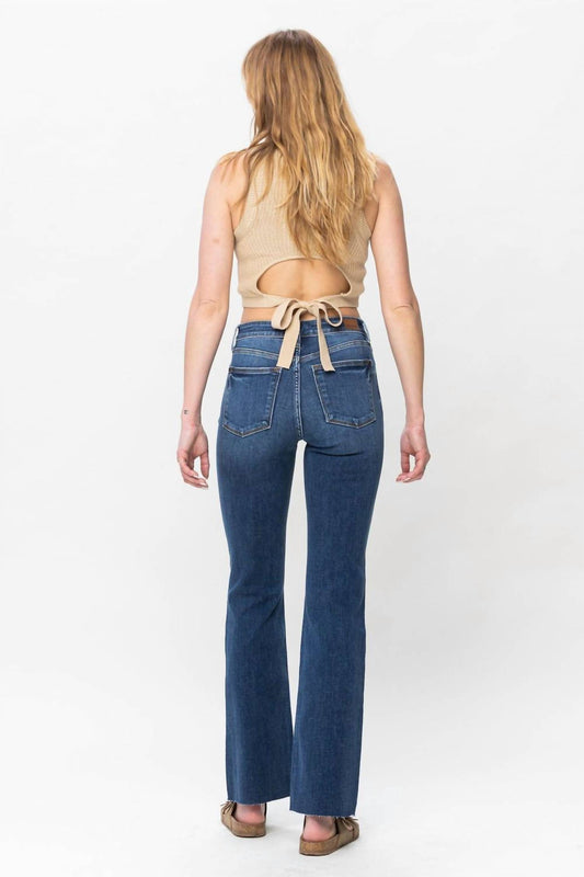 Judy Blue - Mid Rise Cut Hem Bootcut Jeans