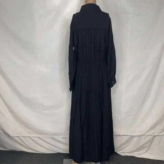 Luum - Women's Long Sleeve Front Tie Maxi Dress