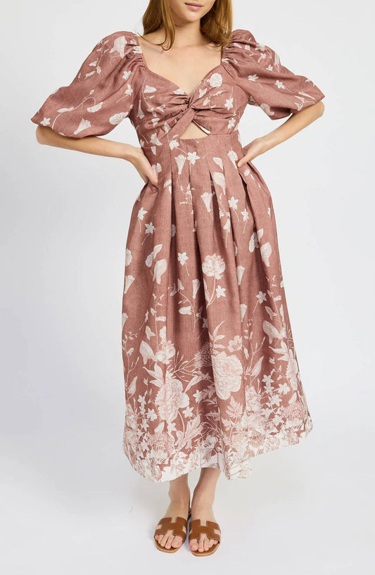 En Saison - Monet Floral Twist Bust Cutout Dress