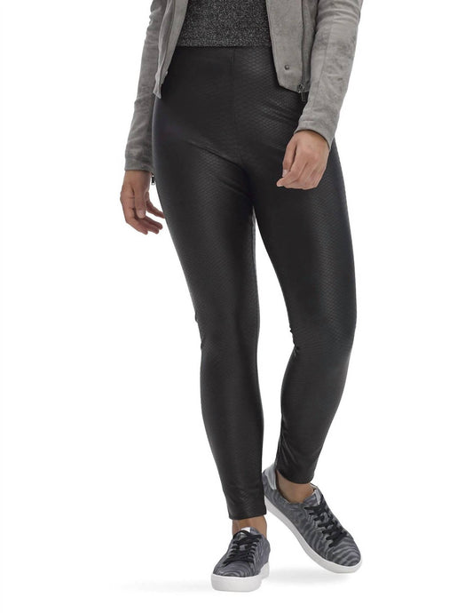 Croco Leatherette High Rise Leggings