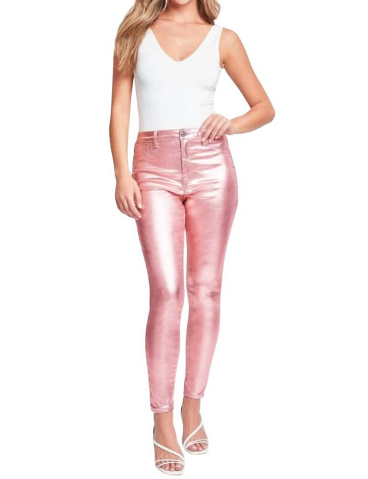 Ymi - Women's Lina High-rise Metallic Skinny Jean