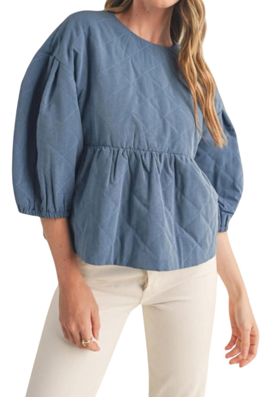 &Merci - Quilted Babydoll Top