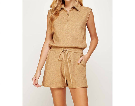 Strut & Bolt - Shoreline Half Zip Knit Romper