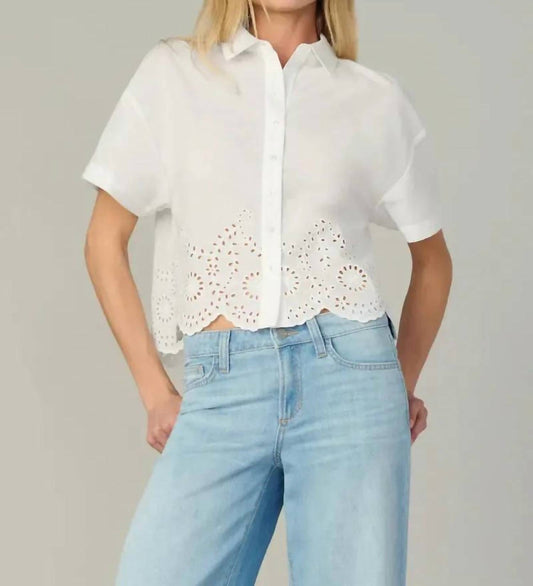 Joe'S Jeans - Eyelet Short Sleeve Top