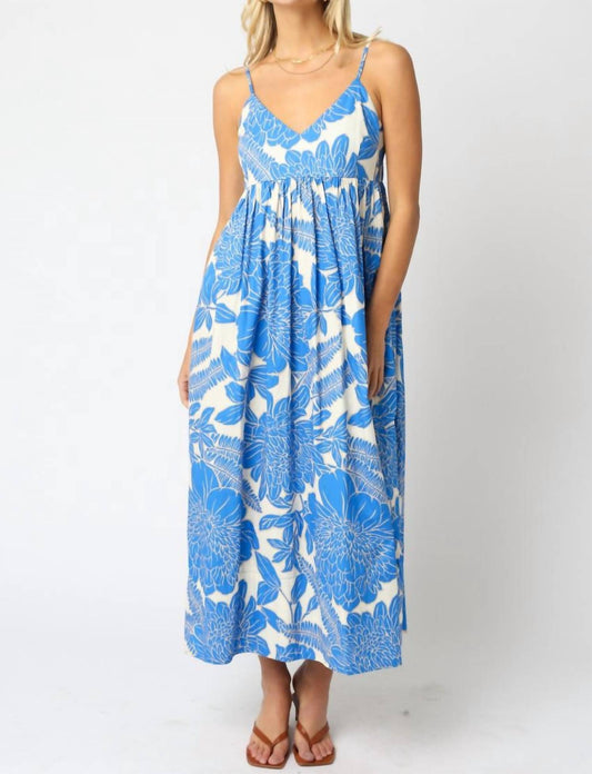 Olivaceous - Patterned Sun Maxi Dress