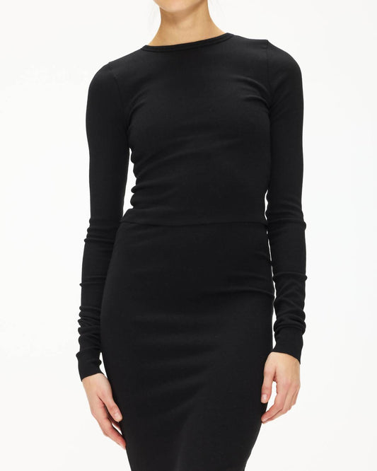 Eterne - Cropped Ribbed Fitted Top