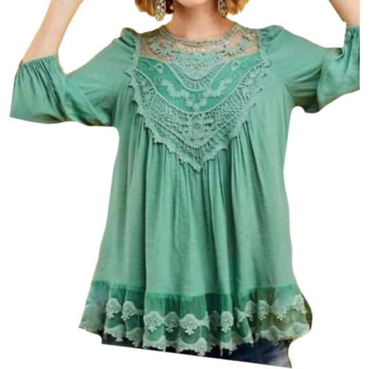 Entro - Crochet Babydoll Blouse