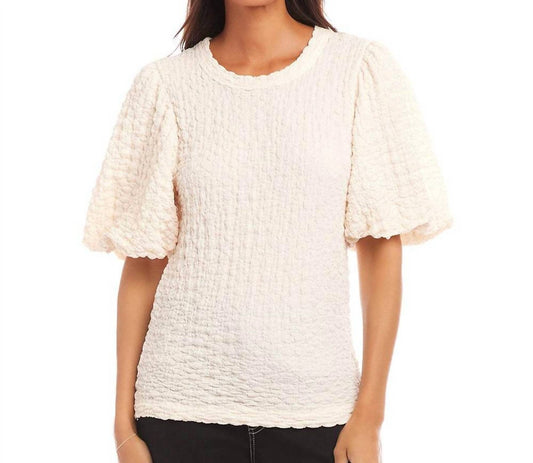 Karen Kane - Puff Sleeve Textured Top