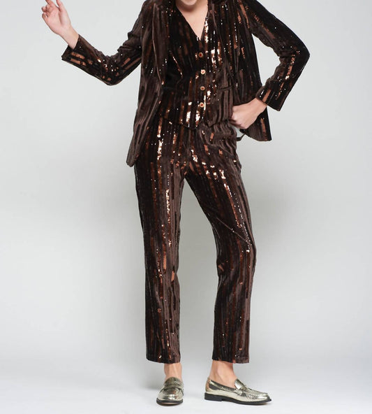 Vilagallo - Straight Leg Sequined Pant