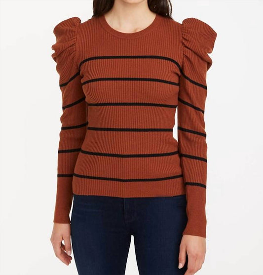 7 For All Mankind - Long Sleeve Puff Shoulder Crewneck