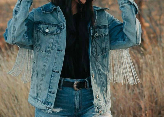 Sterling Kreek - Rhinestone Rodeo Denim Jacket - Plus