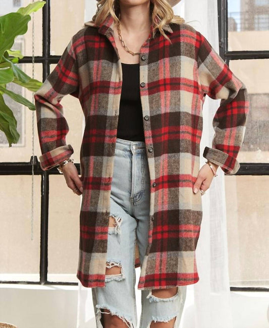 Madelyn - Check Flannel Shacket - Plus