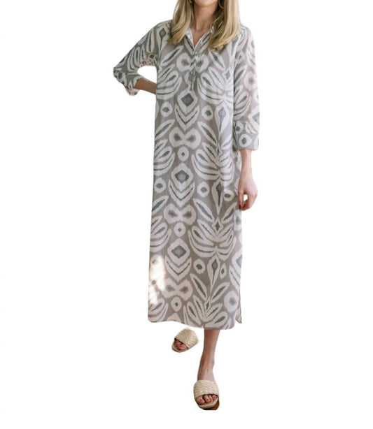 Navybleu - Sara Ikat Long Tunic Dress