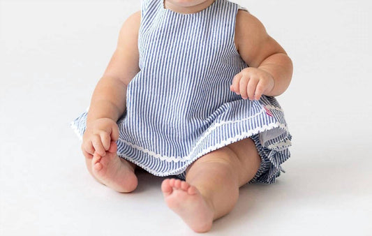 Rufflebutts - Baby Girl Seersucker Ric Rac Swing Top & Bloomer Set