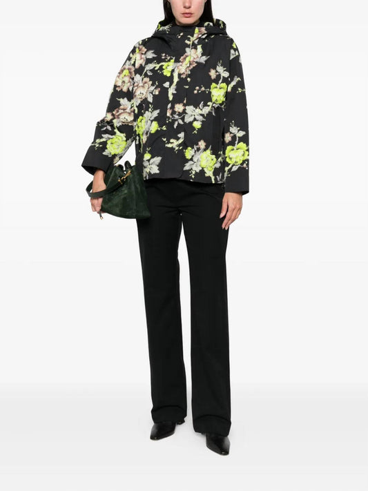 Psophia - Floral Print Hooded Jacket
