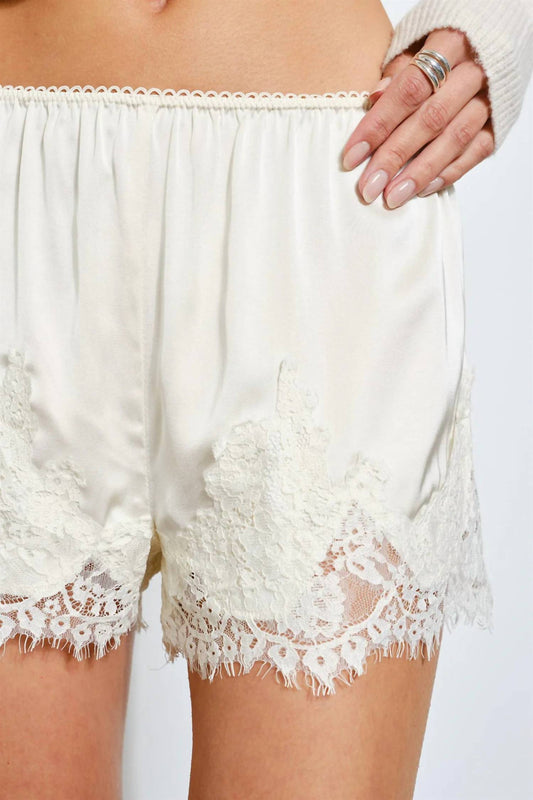 Loucia - Maisy Satin Lace Shorts