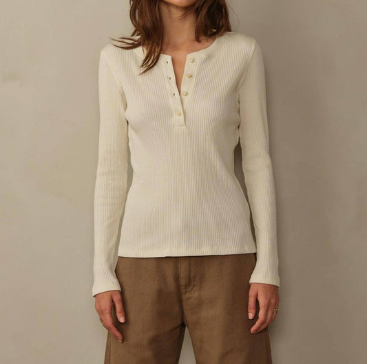 Road To Nowhere - Tasmen Ribbed Henley Top