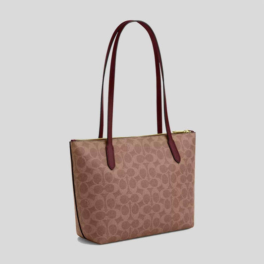 Coach - Fiona Zip Signature Canvas Tote Bag