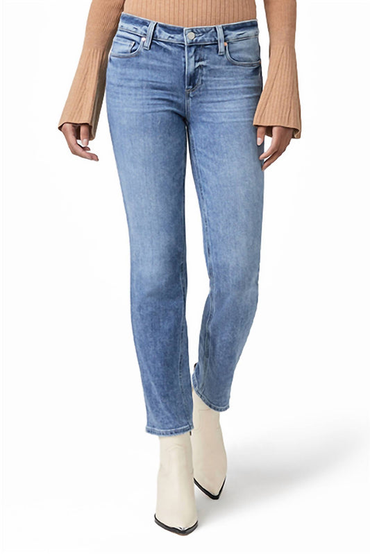 Paige - Amber Mid Rise Straight Leg Jean