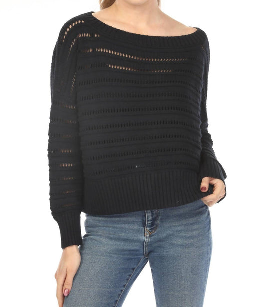 Planet By Lauren G. - Loomed Boatneck Sweater