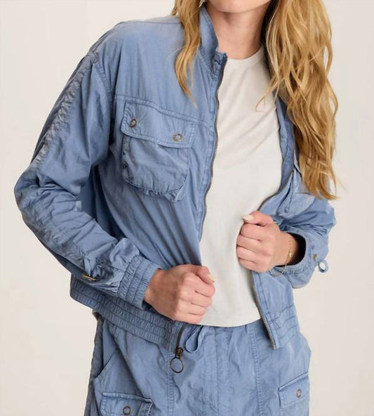 Xcvi - Burris Ruched Athletic Bomber Jacket