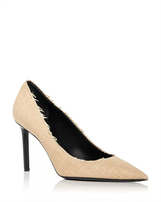 Saint Laurent - Women's Anja Woven Pointed Toe Pumps
