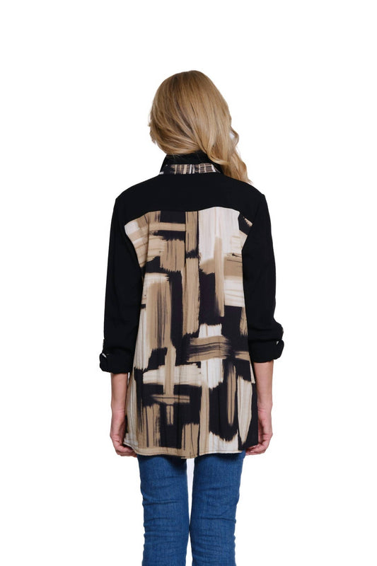 Multiples - Roll-Tab Sleeve Blouse