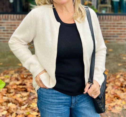 Pure Amici - Zip Front Cashmere Cardigan