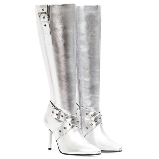 Andrea - Women's Knee High Boots With Stiletto Heel
