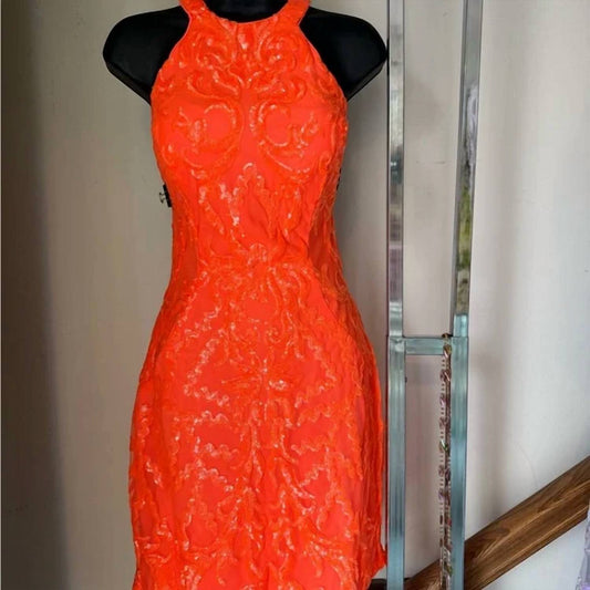 Ava Presley - Halter Sequin Homecoming Dress