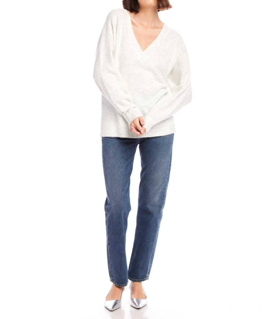 Fifteen Twenty - Deliana Oversized V-neck Sweater