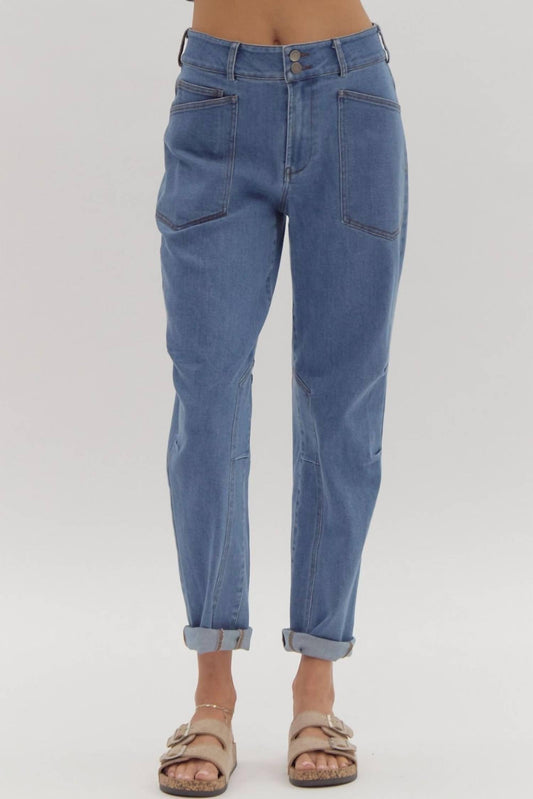 Entro - Mid Rise Tapered Long Pant