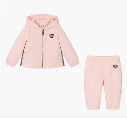 Armani - Baby Girl Zip Down Hoodie And Pants Set