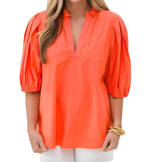 Caryn Lawn - Anna V Neck Top