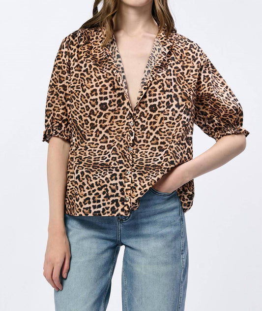 Dear John Denim - Button Down Leopard Top