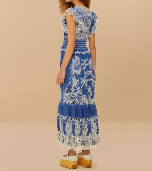 Farm Rio - Romantic Richelieu Maxi Dress