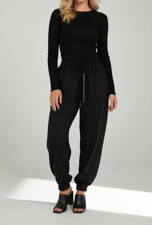 Andree By Unit - Knit Pants With Rhinestones