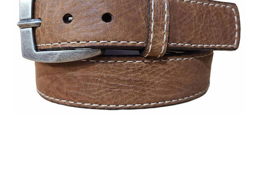 Lejon Leather Goods - Men's Vintage Bison Leather Durango Usa Belt