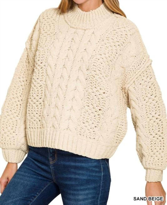 Zenana - Cable Knit Sweater