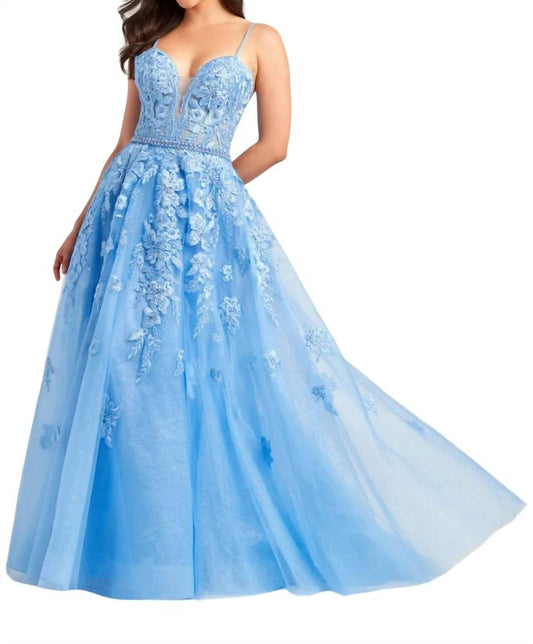 Ellie Wilde - Lace Applique Tulle Dress