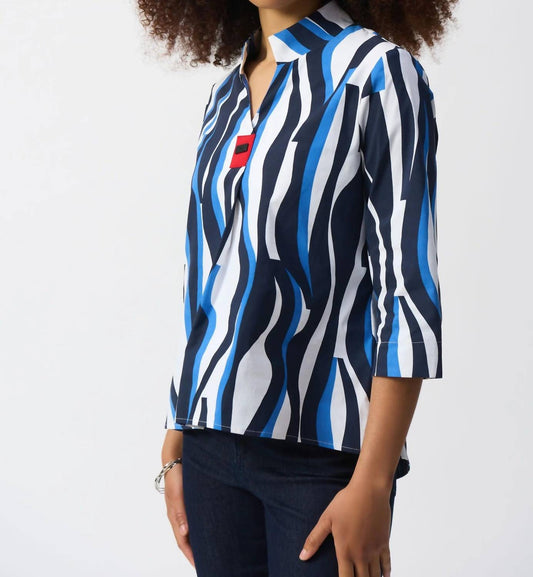 Joseph Ribkoff - Abstract Print Trapeze Top