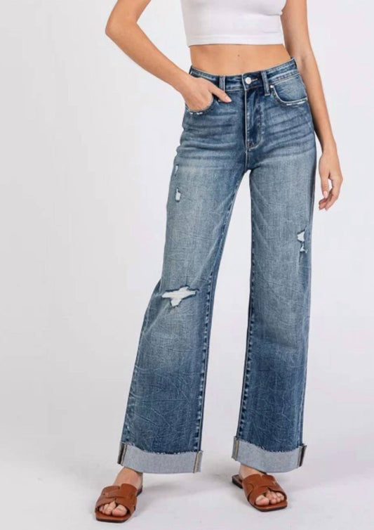 Petra153 - Vintage Drift Wide-leg Jeans