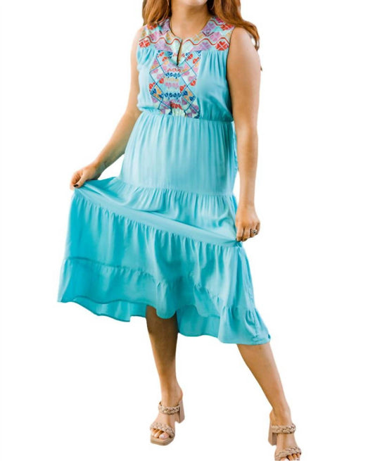 Layerz Clothing - Embroidered Midi Dress