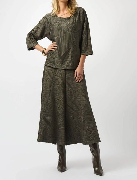 Joseph Ribkoff - Pleated Satin Boxy Top