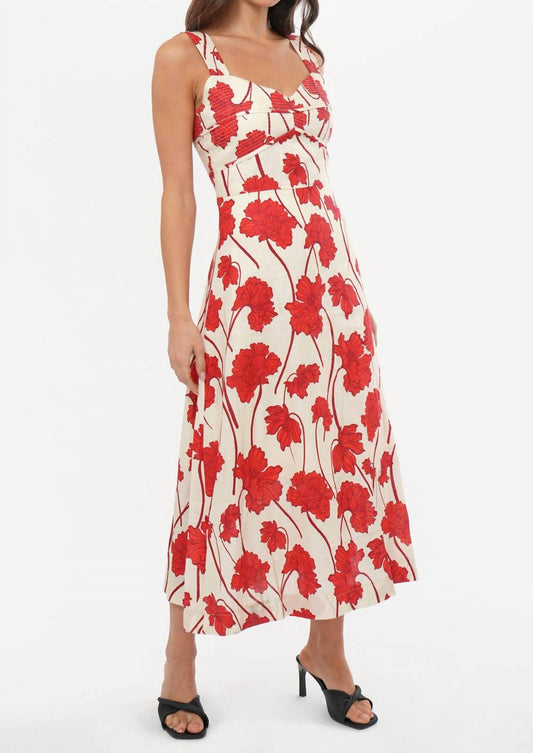 Greylin - Madi Sweetheart Neck Midi Dress