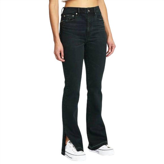 Daze - Go-getter Hi-rise Side Slit Flare Jeans